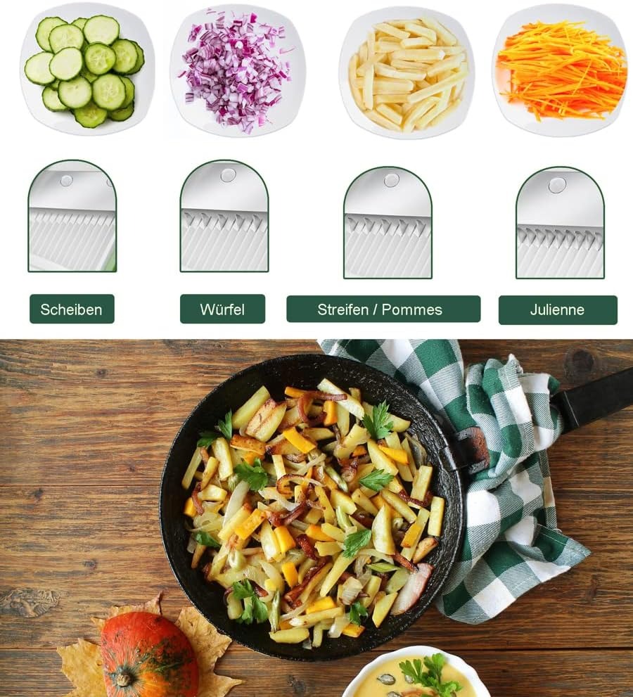 ABUP-Food Chopper Kitchen Accessories Mandoline Slicer,Vegetable Slicer Cutter Dicer Fruit,French Fry